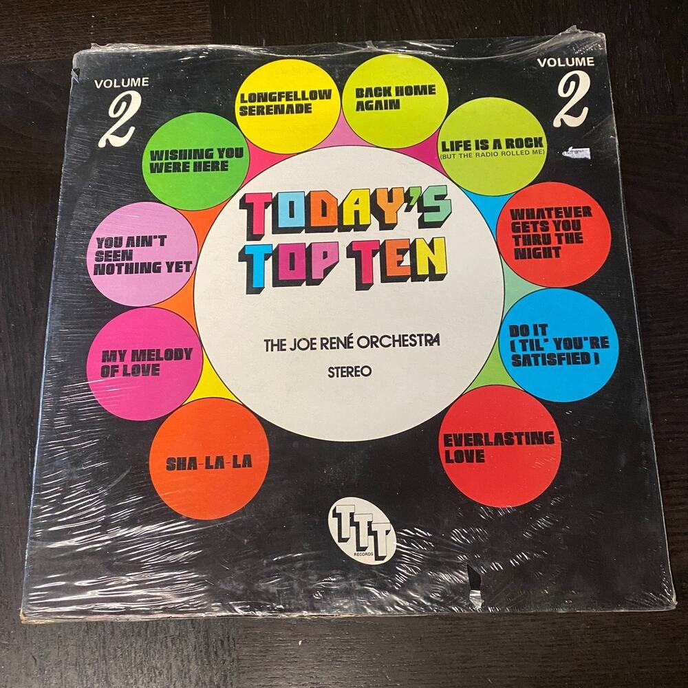 The Joe Rene Orchestra Today's Top Ten Volume 2 1970's LP Record Vinyl 12"